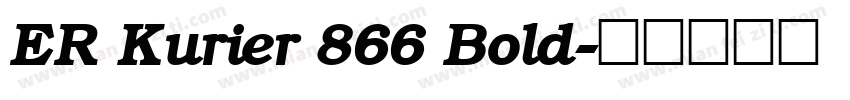 ER Kurier 866 Bold字体转换